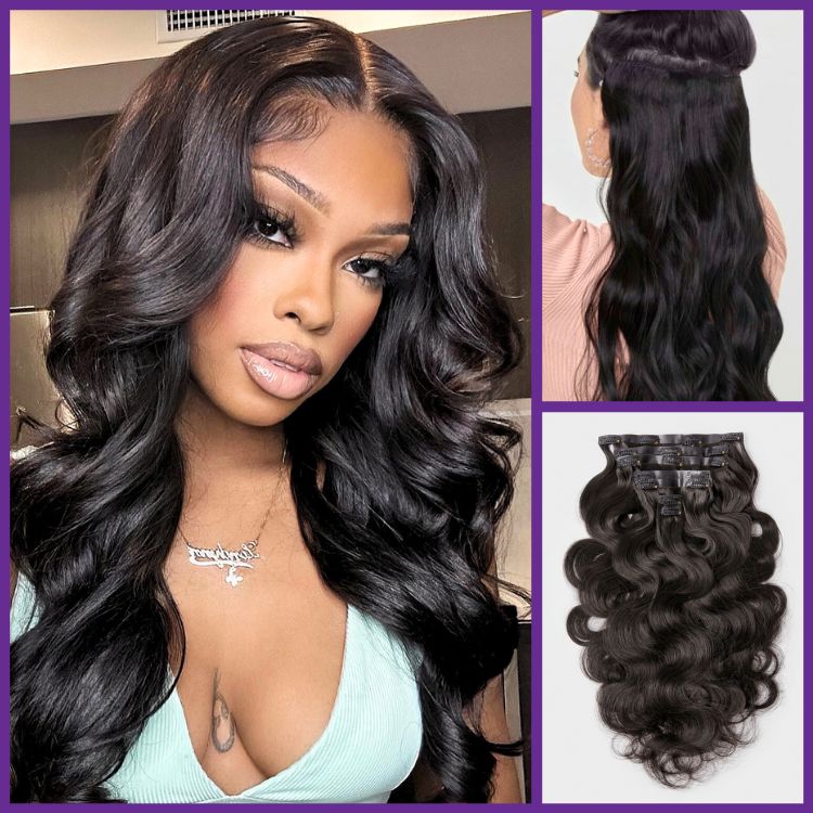 100% Human Hair 135g Seamless Clip-In Hair Extensions | Natural Volume & Length