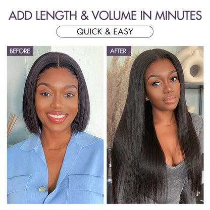 100% Human Hair 135g Seamless Clip-In Hair Extensions | Natural Volume & Length