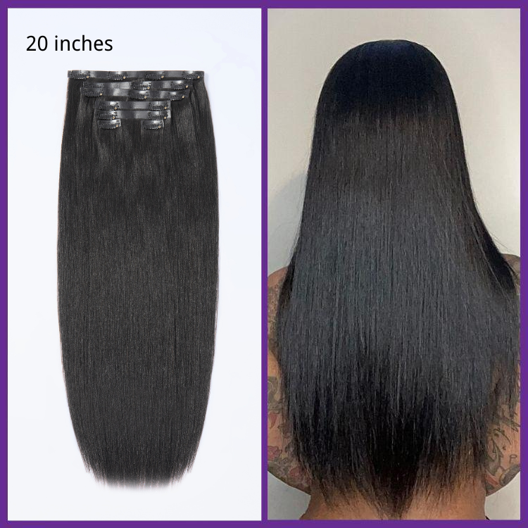 100% Human Hair 135g Seamless Clip-In Hair Extensions | Natural Volume & Length