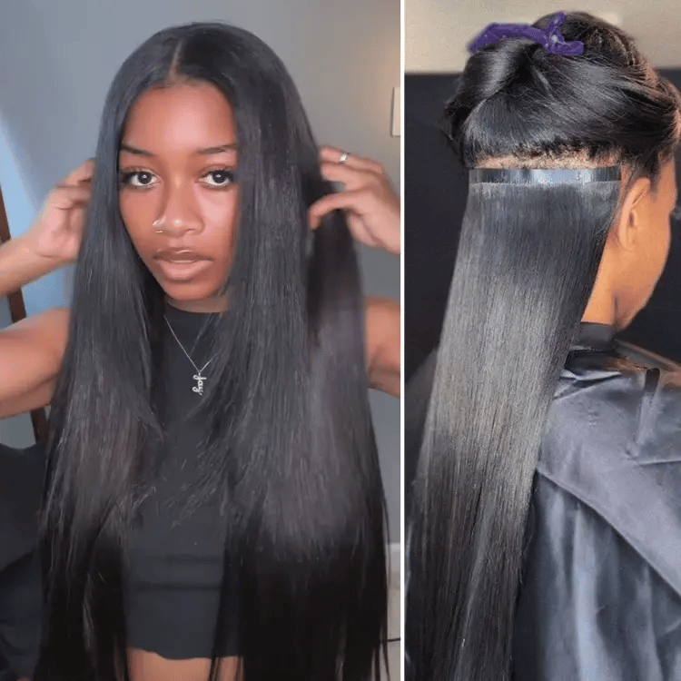 100% Human Hair 135g Seamless Clip-In Hair Extensions | Natural Volume & Length