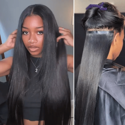 100% Human Hair 135g Seamless Clip-In Hair Extensions | Natural Volume & Length