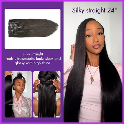 LUVME Seamless Virgin Human Hair Extensions - Various Textures