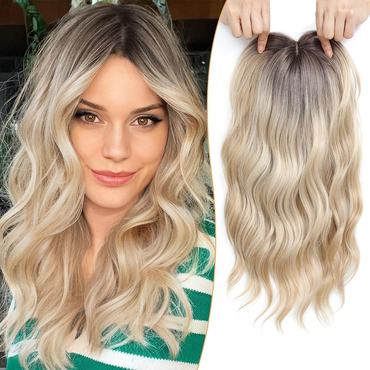⚡⚡Final Hours – 2026 New Lightweight & Breathable Wavy Hair Topper