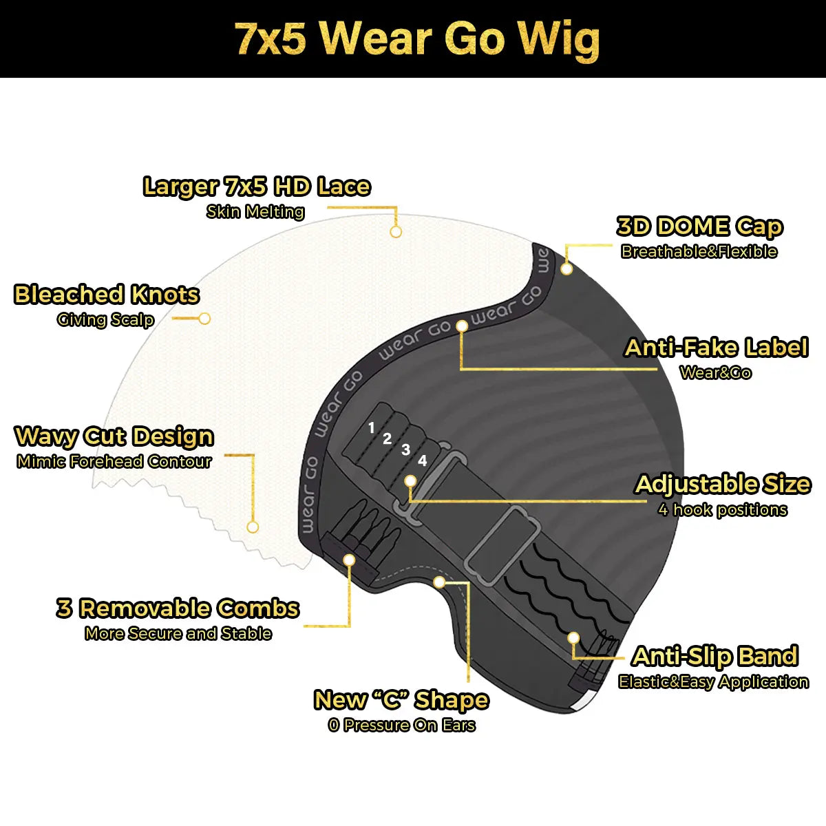 🔥 LAST DAY: 87% OFF — Wear & Go Glueless Wig, 7x5 HD Lace