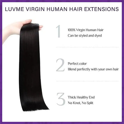 LUVME Seamless Virgin Human Hair Extensions - Various Textures