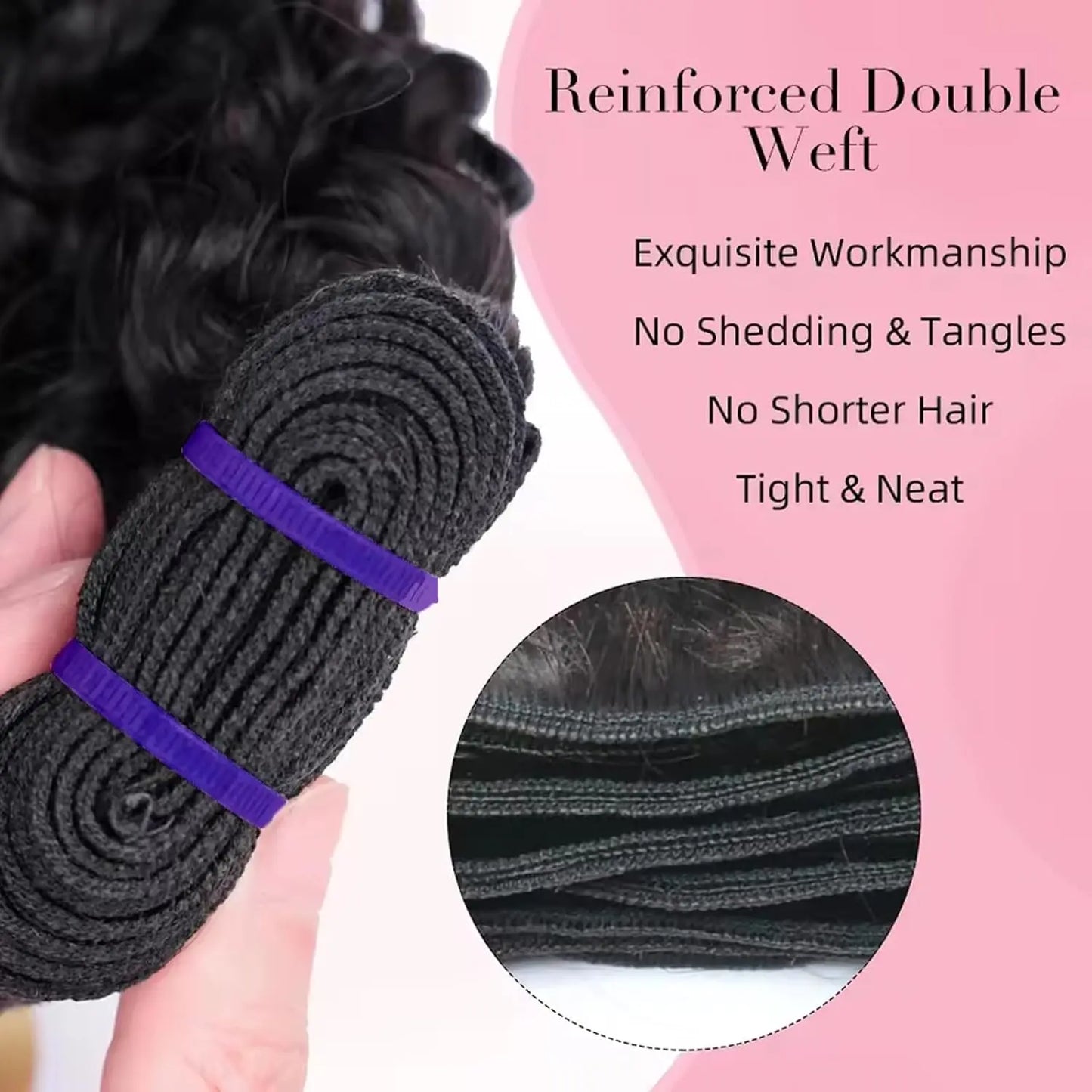 Karlami 12A Burmese Curly Human Hair Bundles Natural Black