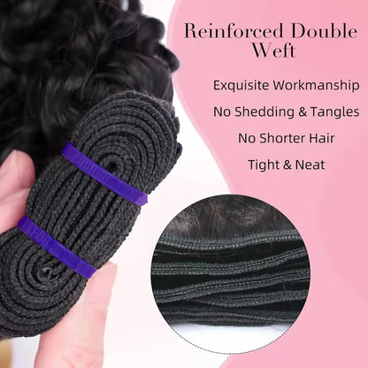 Karlami 12A Burmese Curly Human Hair Bundles Natural Black