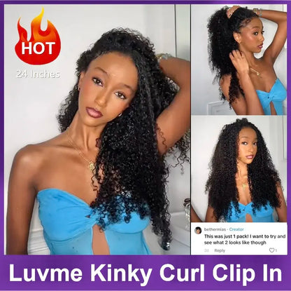 LUVME Seamless Virgin Human Hair Extensions - Various Textures